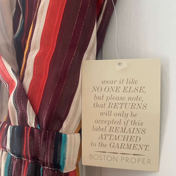 NWT Boston Proper Striped Dress Size M - Picture 4 of 9